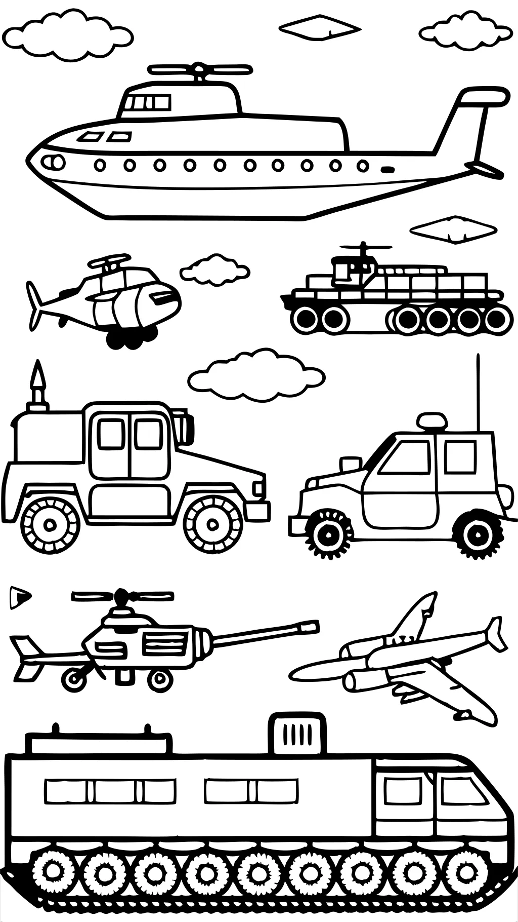 army vehicle coloring pages